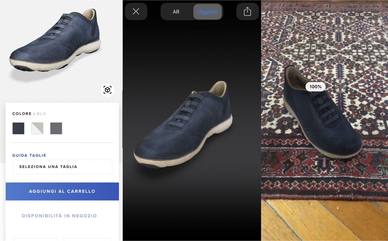 Scarpe, Realtà aumentata di Uqido