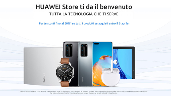 Huawei lancia il suo negozio ecommerce: tanti sconti sugli smartphone