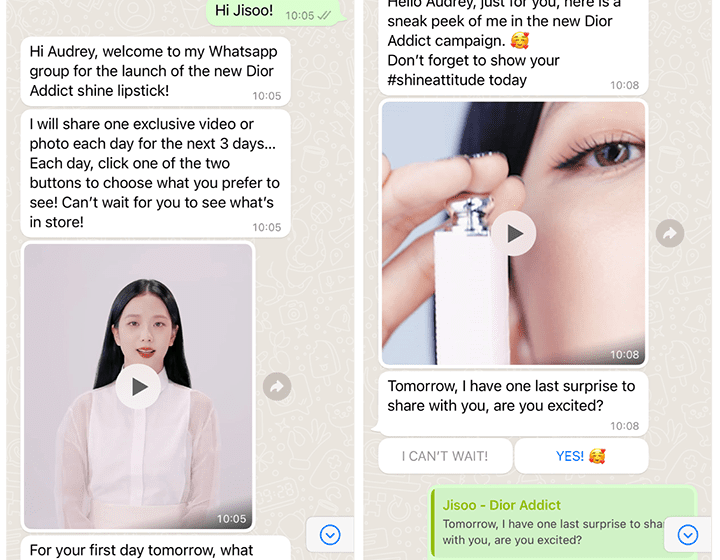  DIOR Beauty lancia la prima campagna WhatsApp del settore con l’influencer Jisoo