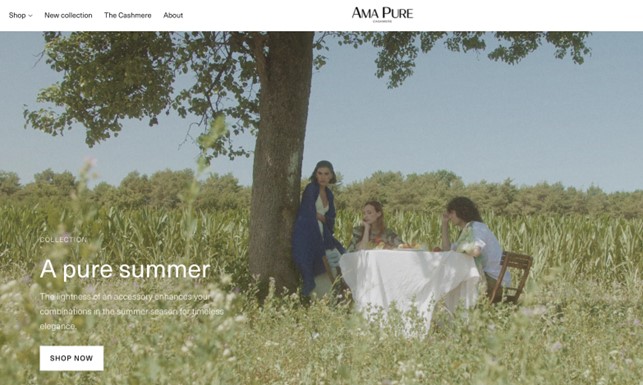  Ama Pure lancia il nuovo sito e ridisegna la brand identity grazie a Glint