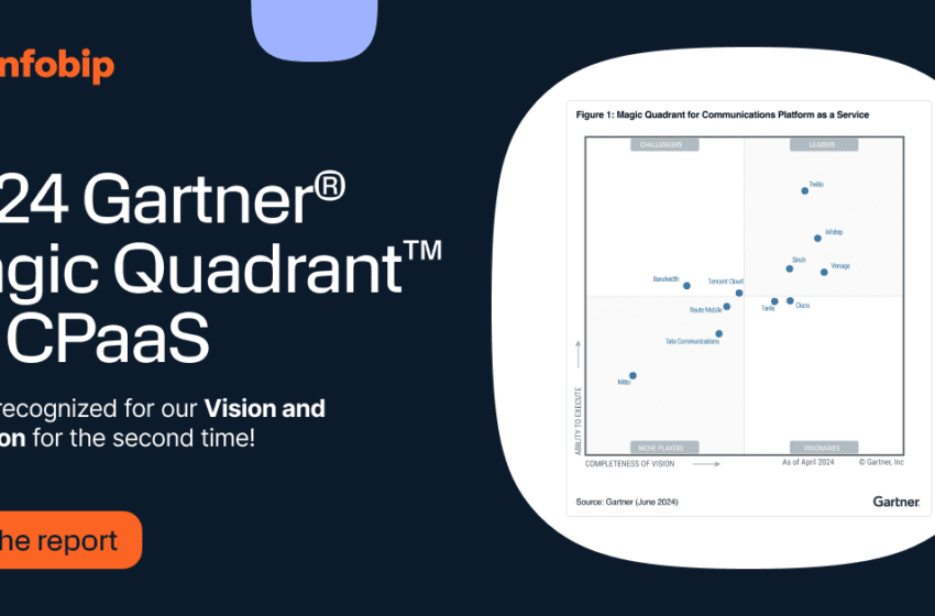  Infobip è stata di nuovo riconosciuta da Gartner® come piattaforma di comunicazione leader