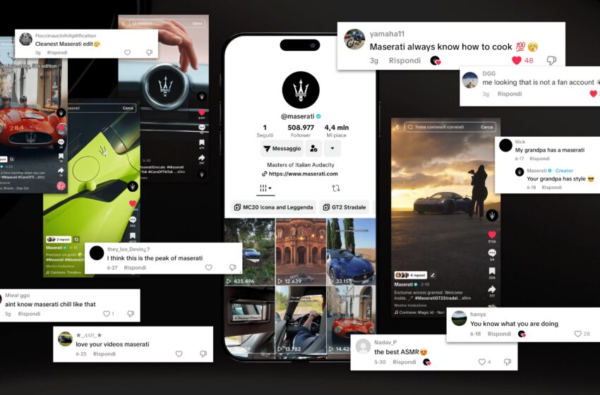  Maserati sceglie Mambo come partner creativo e strategico per la gestione del canale TikTok