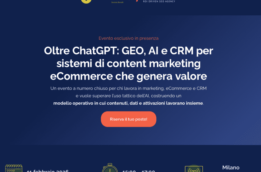  Oltre ChatGPT: GEO, AI e CRM per il content marketing eCommerce che genera valore