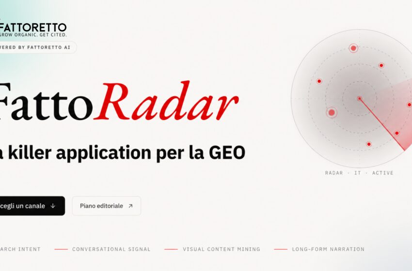  Fattoretto Agency lancia FattoRadar, la vera killer application per la GEO
