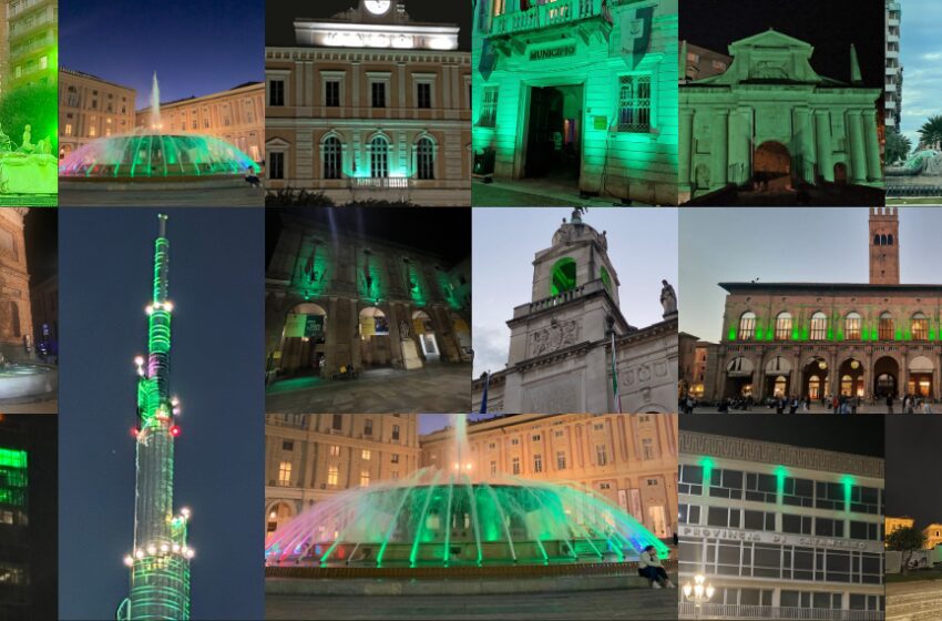  Progetto Itaca illumina di verde le città italiane per accendere una luce sulla salute mentale